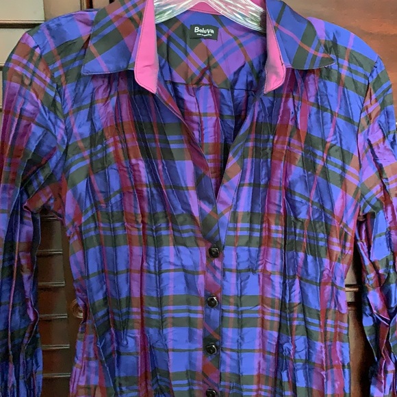 Beluva of San Francisco Button Down Crinkle Shirt  NWOT - Picture 8 of 8